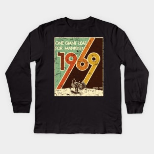 1969 Moon Landing Vintage Kids Long Sleeve T-Shirt